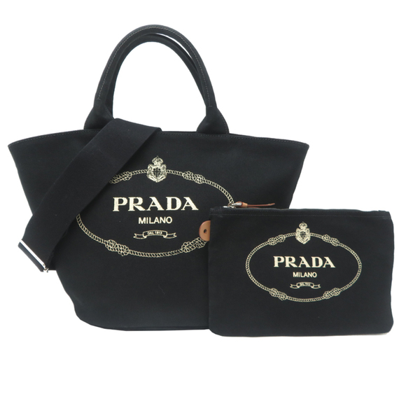 PRADA Handbags - Prada Canapa PM Women's Handbag 1BG186 Canvas Black